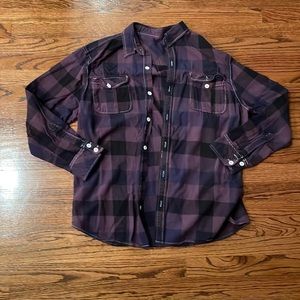 Urban Outfitter Purple Plaid Flannel